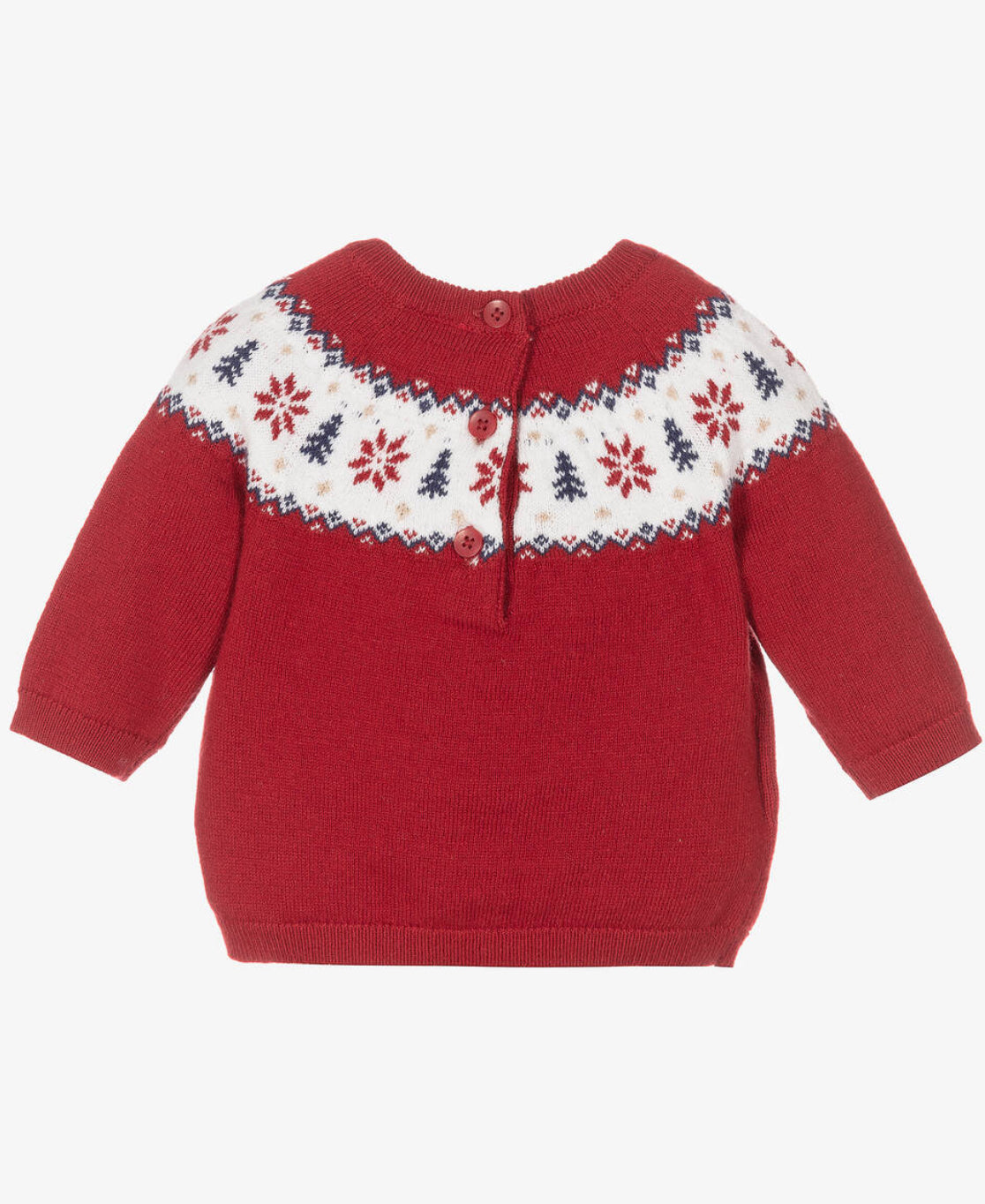 Baby Boys Red Cotton Holiday Sweater