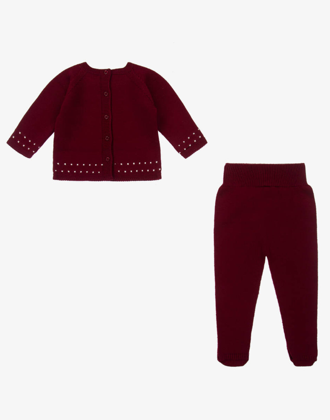 Red Knitted 2 piece Babygrow