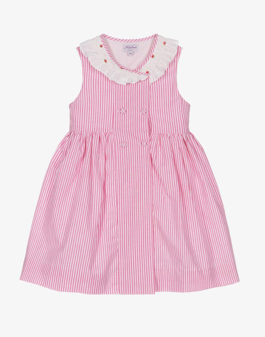 Pink Striped Cotton Dress
