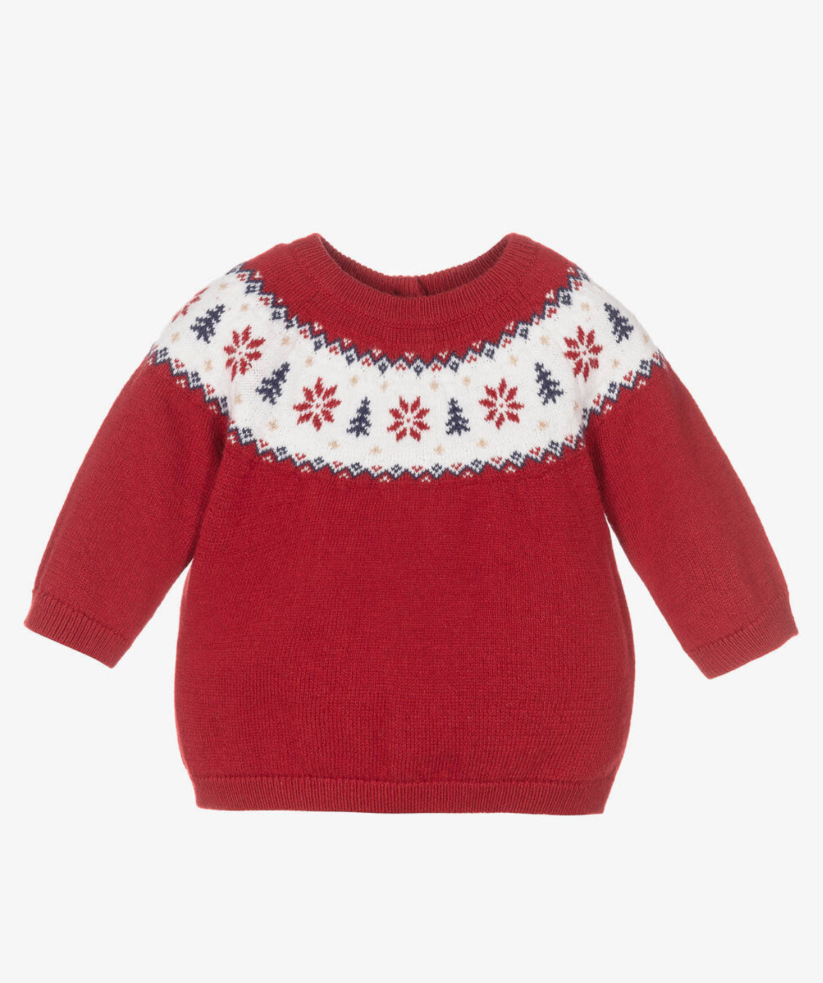 Baby Boys Red Cotton Holiday Sweater