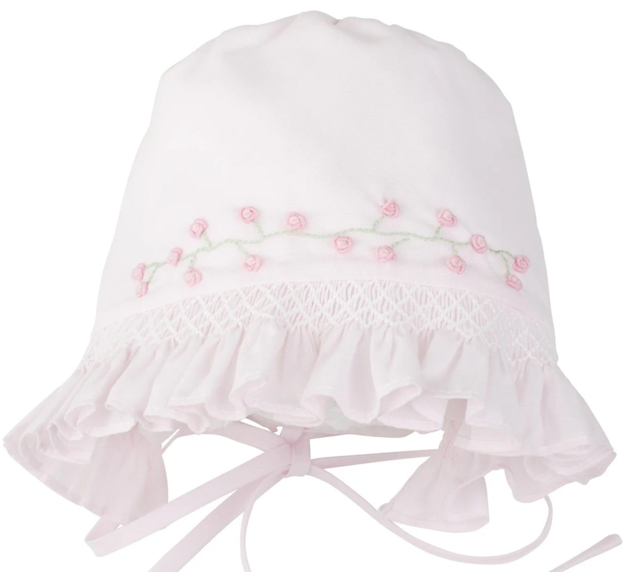 Girls Rose Garden Smocked Bonnet