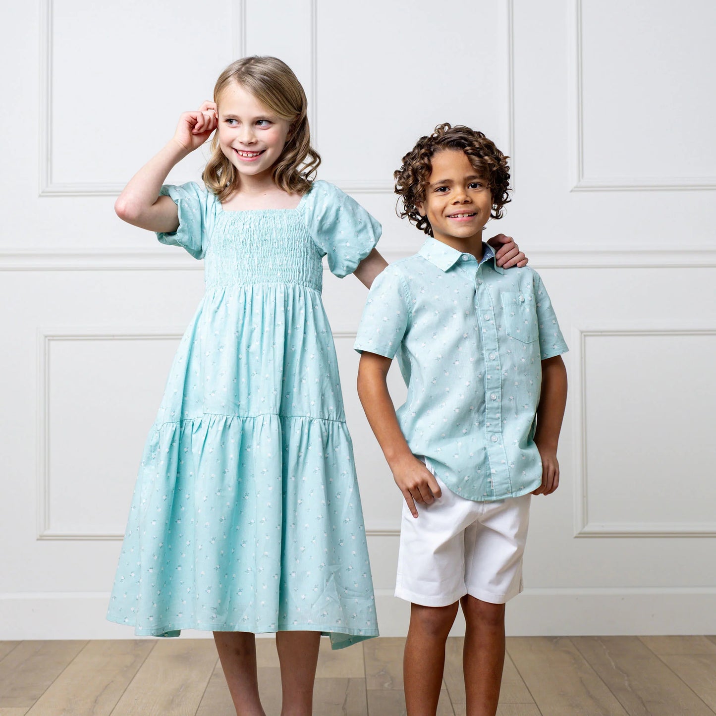 Organic Smocked Bubble Sleeve Dres