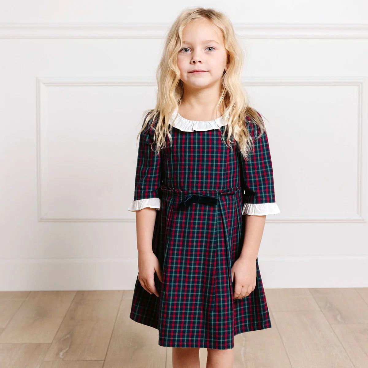 Organic Ruffle Trim Party Dress