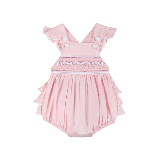Hadley Pink Smocked Romper