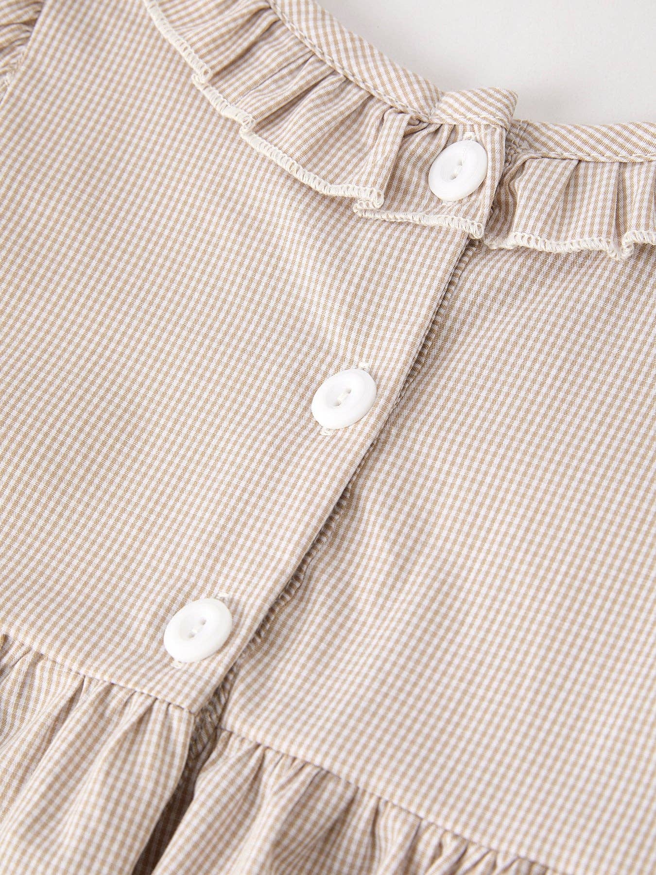 Halloween & Thanksgiving Pumpkin Embroidered Smocked Plaid Girls Dress