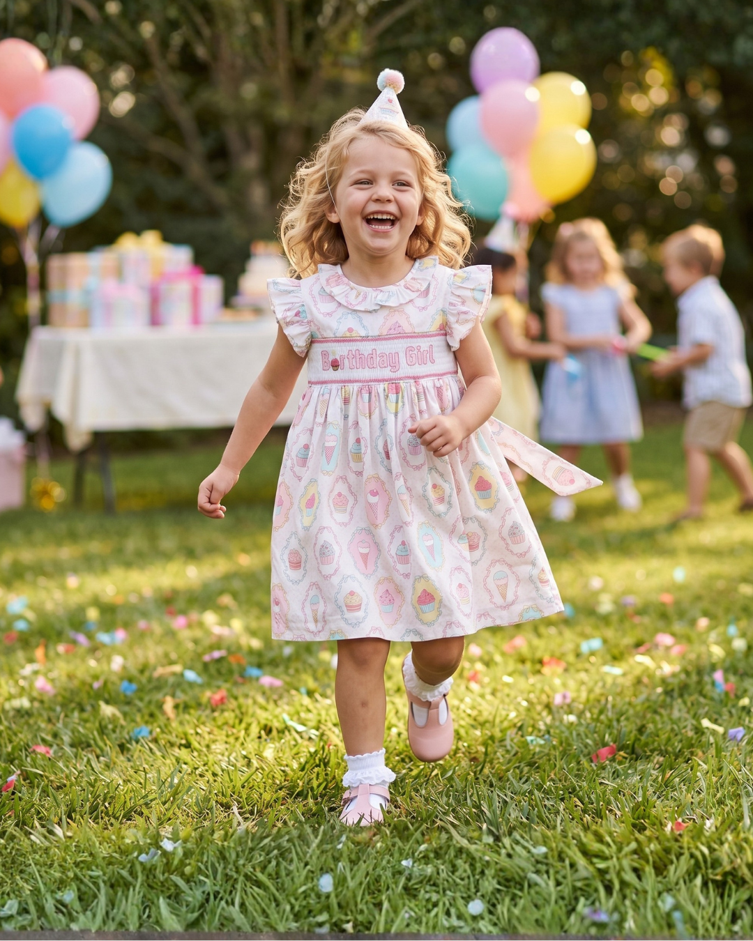 Birthday Girl Smocked Dress