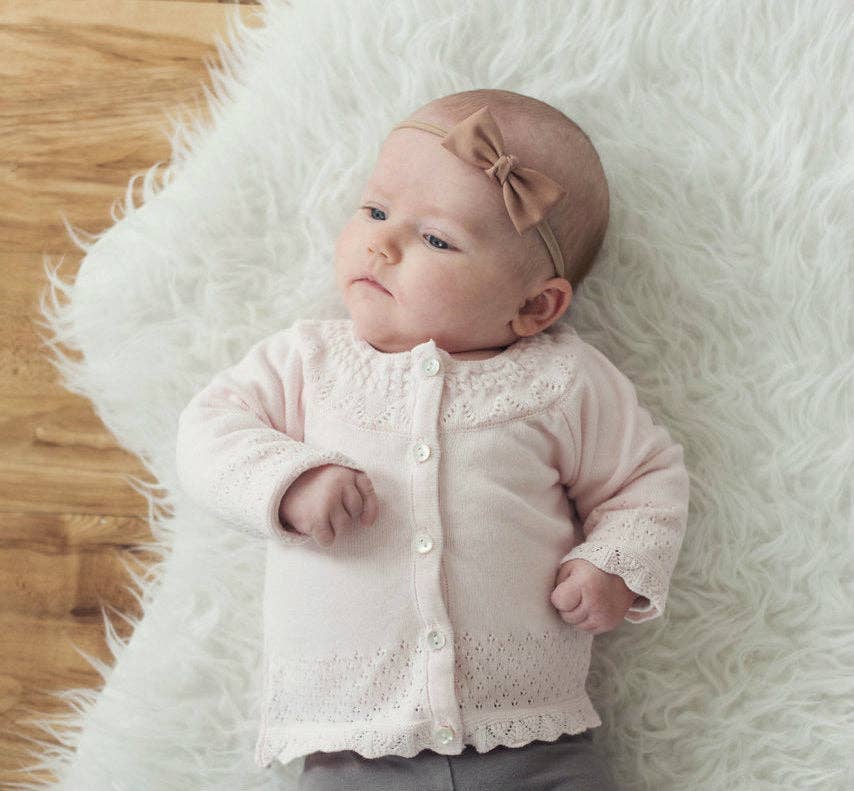 Baby & Toddler Girls Pointelle Ruffle Knit Cardigan