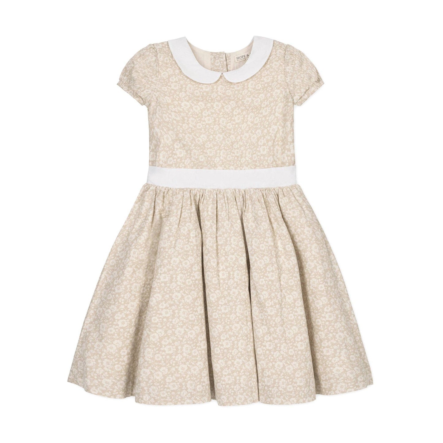 Linen Dress with Peter Pan Collar