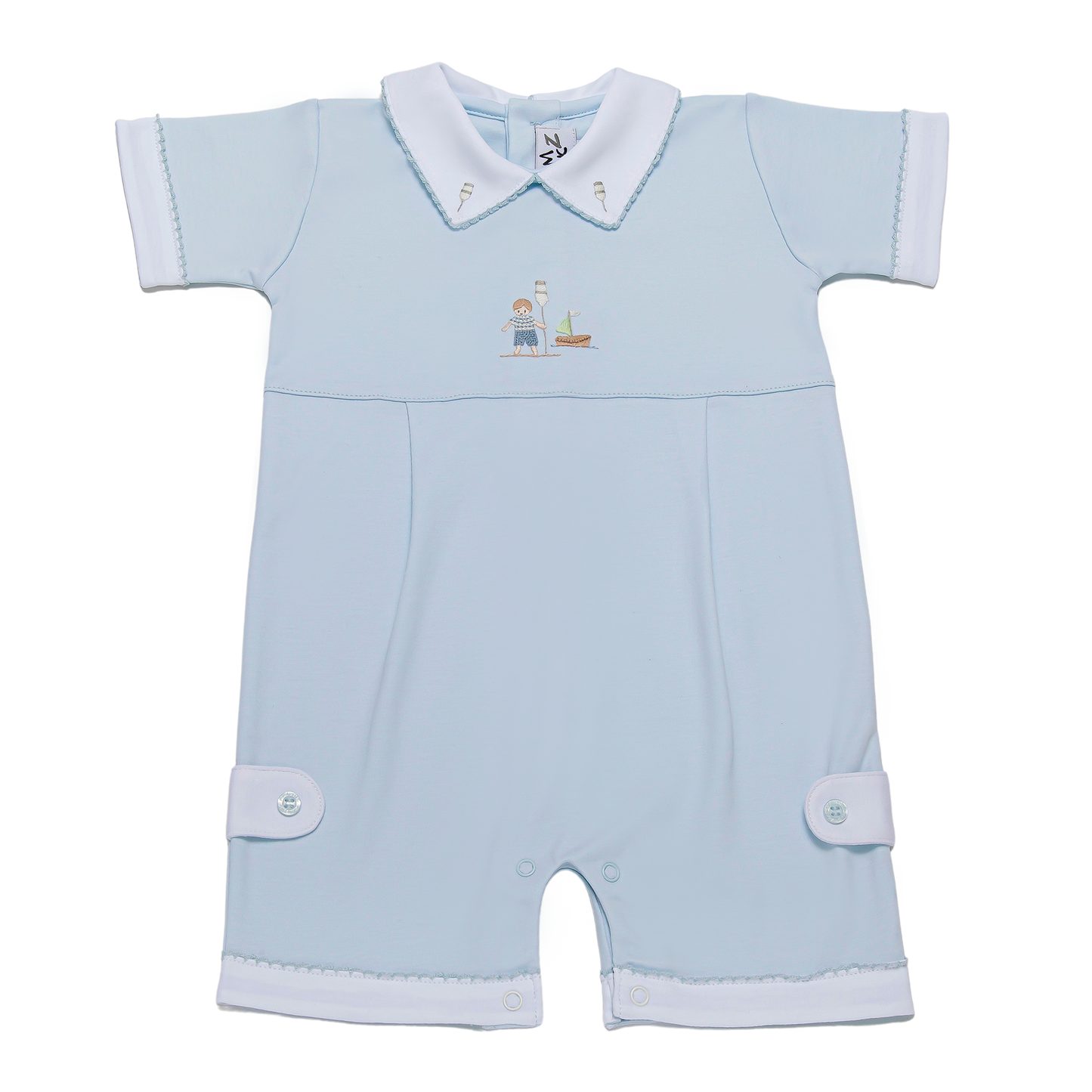Baby Beach Boy Pima Romper