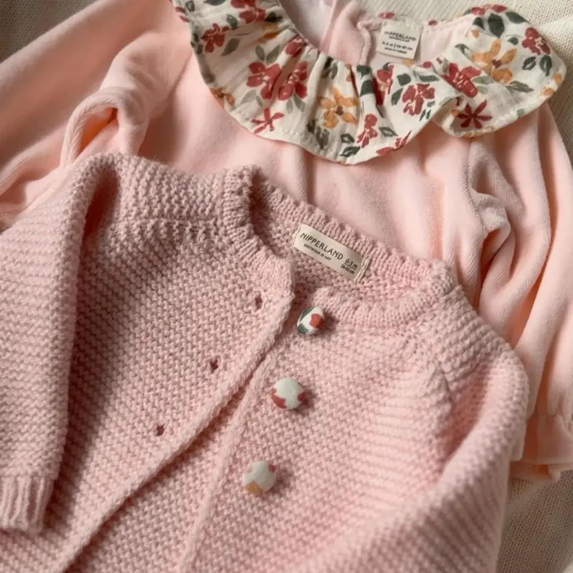 Velvet & Knit Baby Girl Outfit – 2-Piece  Set
