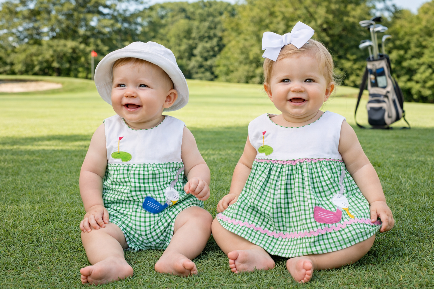 Sunsuit with Golf Themed Applique