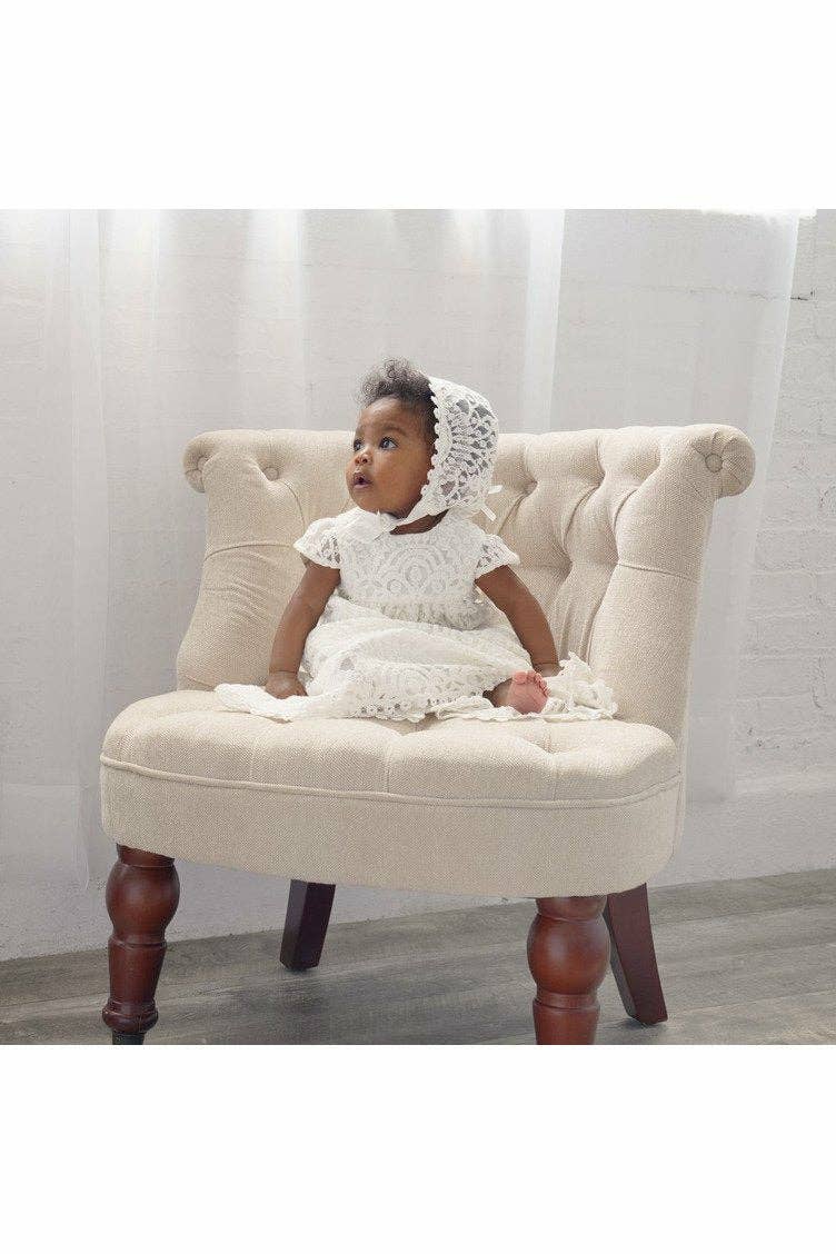 Christening Lace Gown, Bonnet & Bib