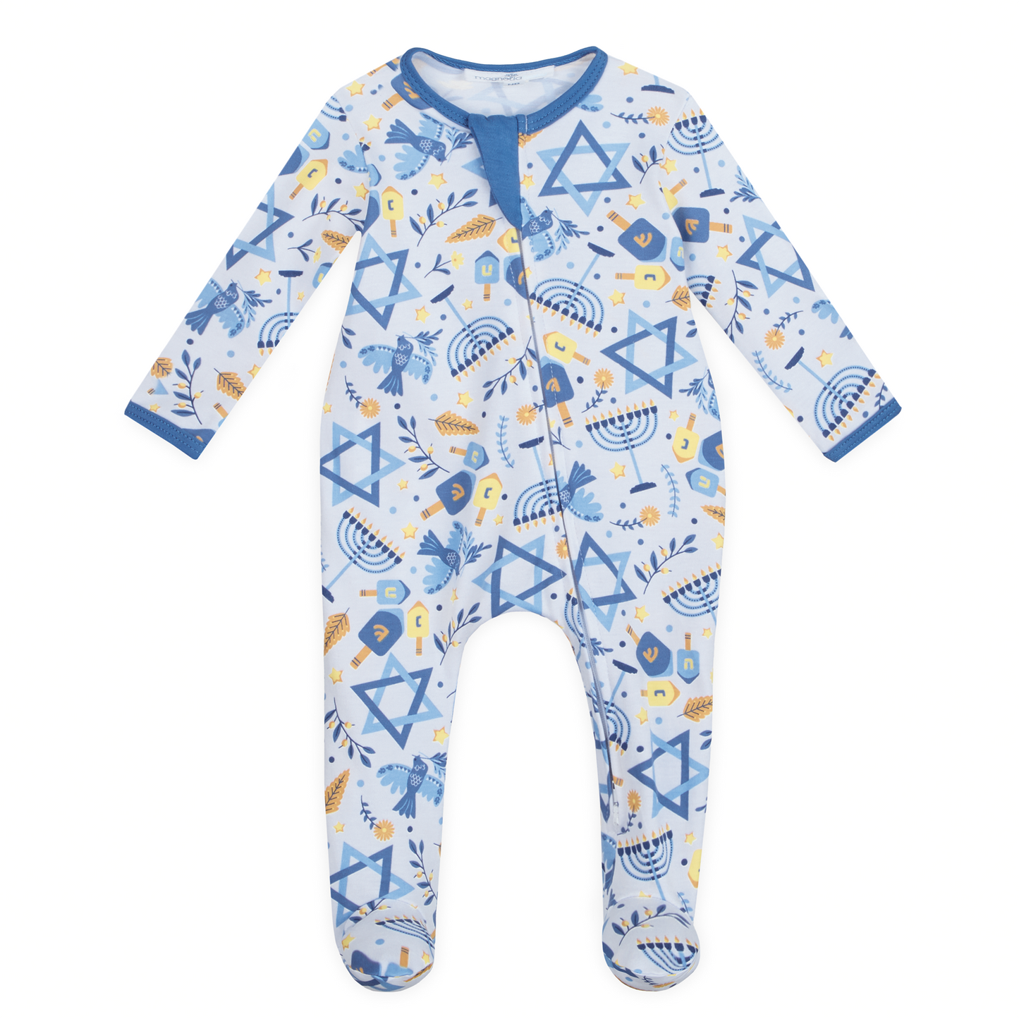 Hanukkah Nights Zip Footie