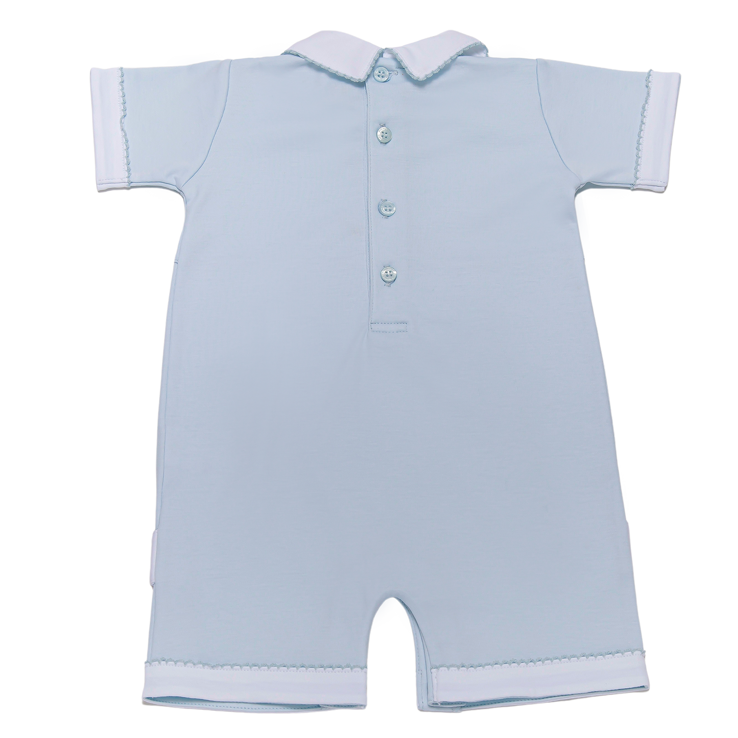 Blue Bear & Balloon Pima Cotton Romper