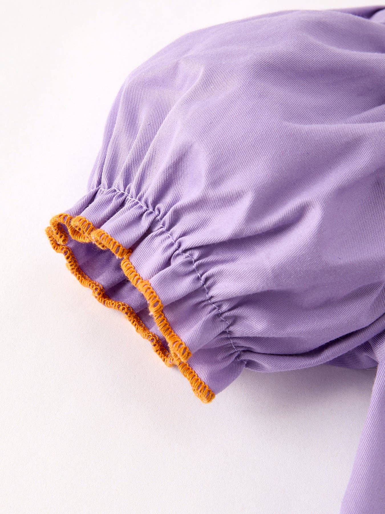 Purple Halloween Smocked Embroidered Dress