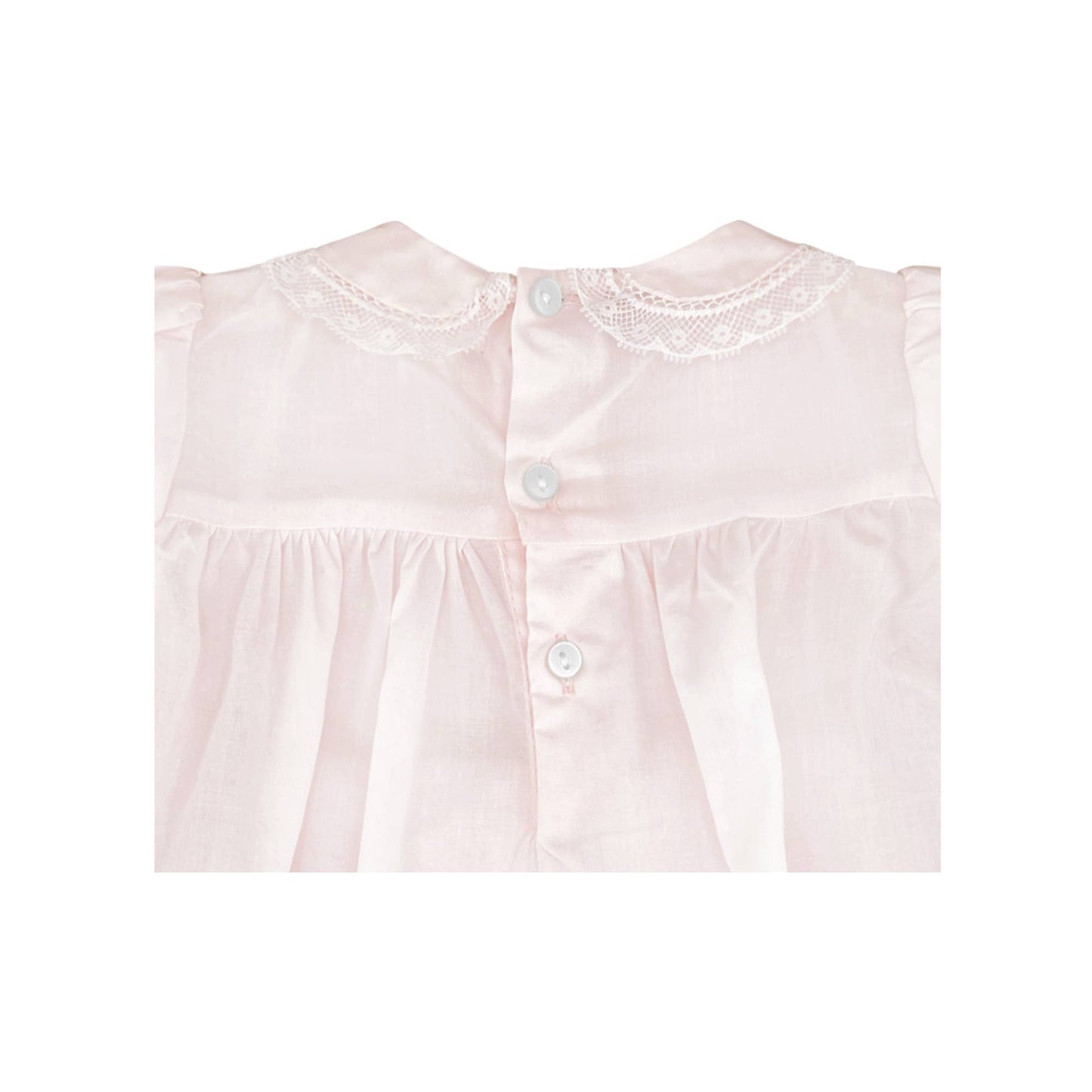Pink Smocked Dress with Lace
