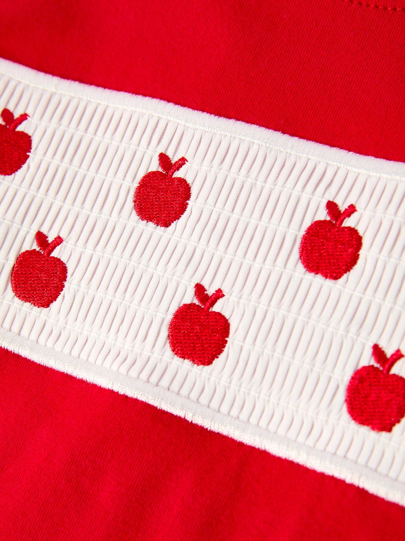 Boys Back to School Apple Smock Embroidered Plaid Set