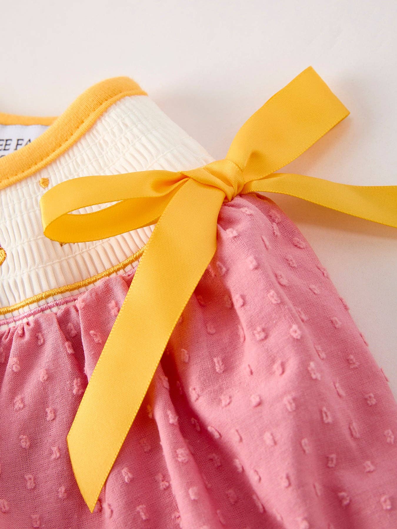 Fall Thanksgiving Turkey Leaf Embroidered Bow Girls Dress