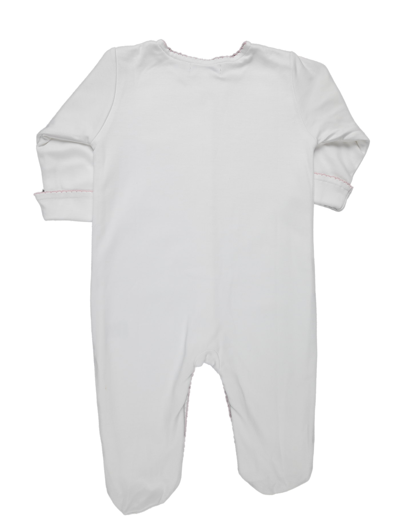 Baby Girl Embroidered Roses Pima Footie