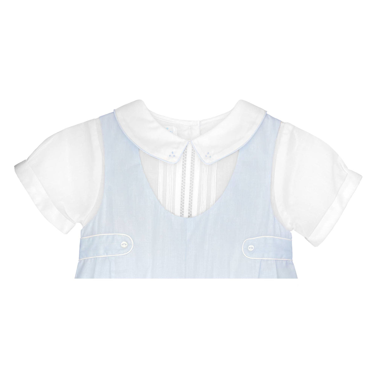 Light Blue Romper with Side Tabs