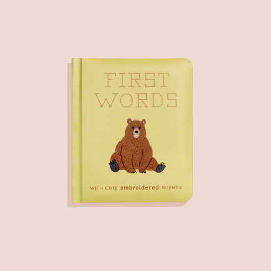 First Words with Cute Embroidered Friends (Baby Board Book)